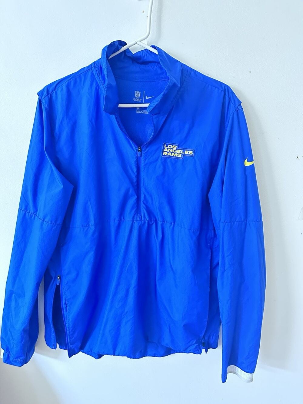 Nike Los Angeles Rams NFL Officially Licensed On Field Jacket Blue Men's Size M